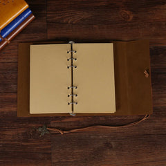 Loose - Leaf Portable Retro Kraft Paper Notepad Kraft Paper Notepad – Vintage Style & Practical Design - Show Gadgets