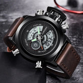 Fashion Belt Multi - functional Double Display Sports Watch For Men - Show Gadgets