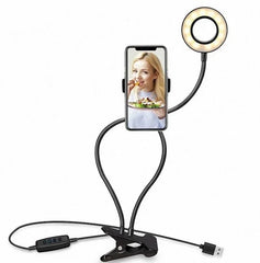 LED Selfie Ring Light for Live Adjustable Makeup Light - 8cm Stand - Show Gadgets
