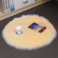 Hair Plush Wool Round Carpet – Soft Bedroom Floor Mat for Home Comfort - Show Gadgets
