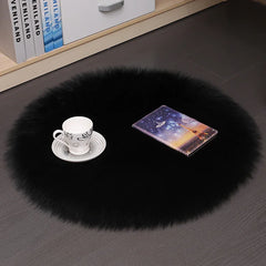 Hair Plush Wool Round Carpet – Soft Bedroom Floor Mat for Home Comfort - Show Gadgets