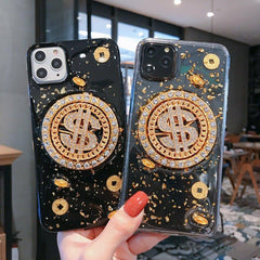 3D Diamond Dollar Turnplate Phone Case Luxury Designer - Show Gadgets