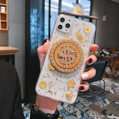 3D Diamond Dollar Turnplate Phone Case Luxury Designer - Show Gadgets