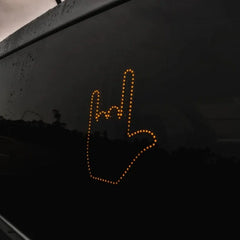 Funny New LED Illuminated Gesture Light Car Finger Light With Remote Road Rage Signs Middle Finger Gesture Light Hand Lamp - Show Gadgets