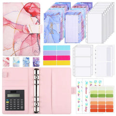 A6 Loose - leaf Binder Journal Book Notebook Leather PU 6 Hole Loose Spiral Calculator - Show Gadgets
