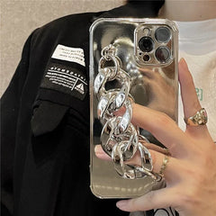 Black Phone Case With Chain On The Side - Show Gadgets