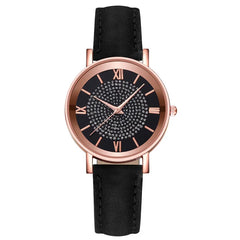Ladies Fashion Sun Pattern Roman Scale Quartz Watch Watch - Show Gadgets
