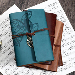 Creative Notebook Stationery One Leaf Zhiqiu Travel Diary Book Loose Leaf Vintage Leaves One Piece - Show Gadgets