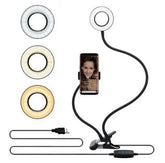 LED Selfie Ring Light for Live Adjustable Makeup Light - 8cm Stand - Show Gadgets