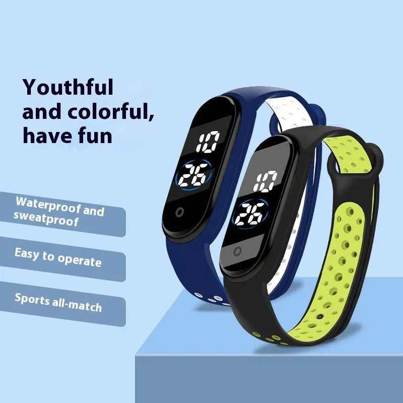 Waterproof Student Two - color Sports Bracelet Watch - Show Gadgets