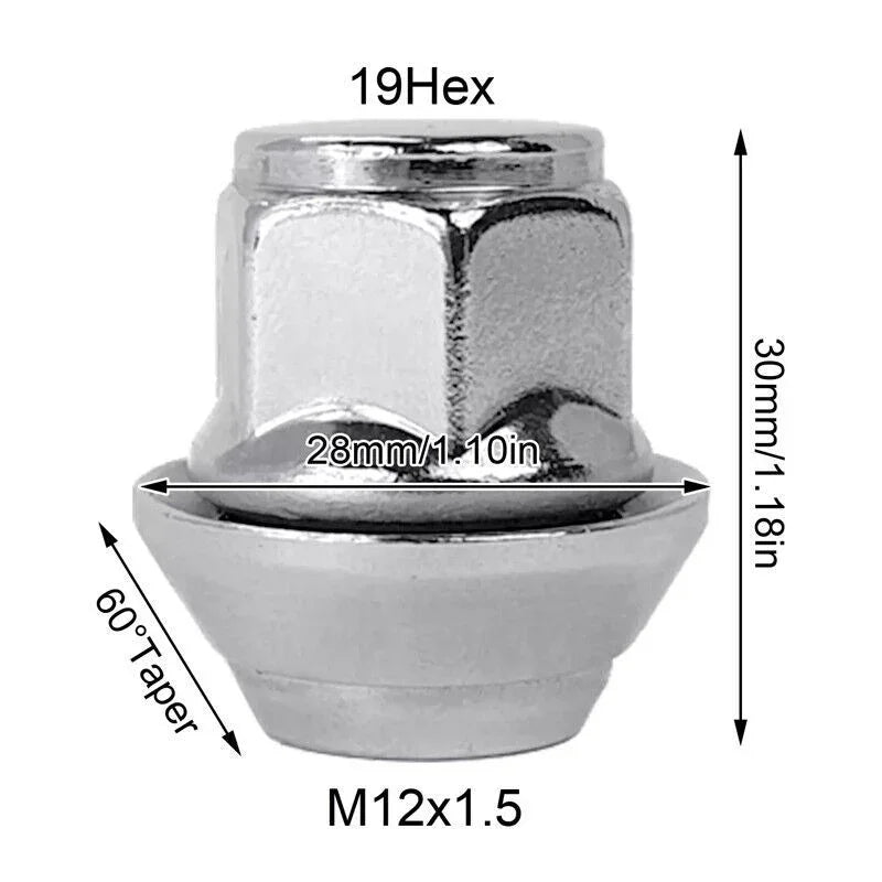 20Pcs For Ford Focus MK2 MK3 ST Car Alloy Wheel Nuts M12X1.5 19MM Bolt Lug Studs - Show Gadgets