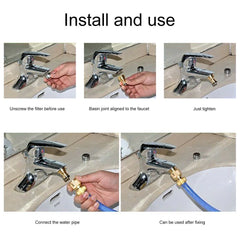 Universal Kitchen Tap Thread Connector Mixer Garden Hose Adaptor Faucet Fitting - Show Gadgets