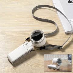 Hanging Neck Outdoor 180 Degree Folding Desktop Mini Fan Hand - held Folding High - speed Powerful Turbo Fan - Show Gadgets