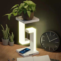 Creative Smartphone Wireless Charging Suspension Table Lamp Balance Lamp Floating For Home Bedroom - Show Gadgets
