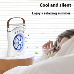 Portable Fan Portable Mini Humidifier Fan Water Spraying Fan Rechargeable Cooler Air Adjustment Fan For Hot Weather - Show Gadgets