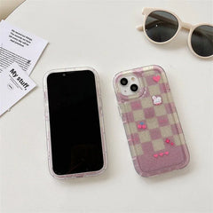 Korean - style Print Rabbit With Sequin Phone Case - Show Gadgets