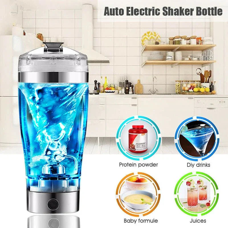Electric Protein Shake Stirrer USB Shake Bottle Milk Coffee Blender Kettle Sports And Fitness Charging Electric Shaker Cup - Show Gadgets