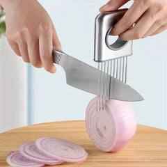 Onion Slicer Holder, Onion Holder For Slicing, 304 Stainless Steel Onion Slicer Cutter, Lemon Holder Slicer, Creative Onion Slicer Holder, Onion Slicer Cutter For Steak Tendons, Household Gadget, Kitc - Show Gadgets