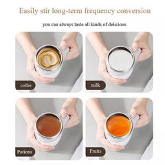 Rechargeable Model Automatic Stirring Cup Coffee Cup High Value Electric Stirring Cup Lazy Milkshake Rotating Magnetic Water Cup - Show Gadgets