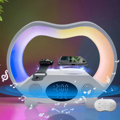 2024 New 6 In 1 Smart Remote Control Bluetooth - compatible Ambience Intelligent LED Table Lamp Multi - function Wireless Charger Night Light Bluetooth - compatible Speaker - Show Gadgets