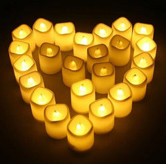24PCS Led Tea Lights Candles LED FLAMELESS Battery Operated Wedding Party UK - Show Gadgets