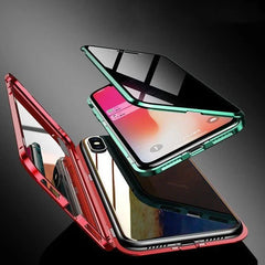 Anti - peep Magnetic Protective Shell Magnetic Privacy Glass Phone Case - Show Gadgets