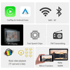 7 IPS Car Smart Screen Wireless Carplay Auto Mobile Phone Projection Screen Navigation - Show Gadgets