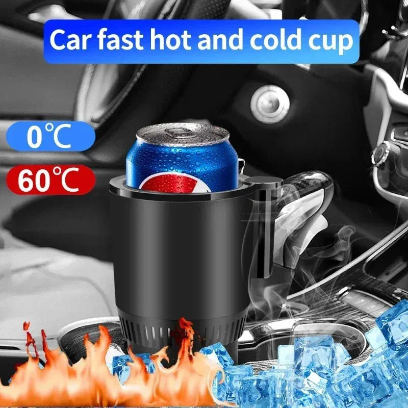 2 In1 Car Heating Cooling Cup 12V Smart Car Cup Holder Digital Temperature Display Drink Cup Warmer Cooler Mini Car Refrigerator - Show Gadgets