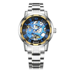 Steel Strip Hollow Gold Manual Mechanical Watch - Show Gadgets
