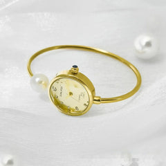 Women's High - grade Simple Pearl Bangle Watch High - grade Watch - Show Gadgets