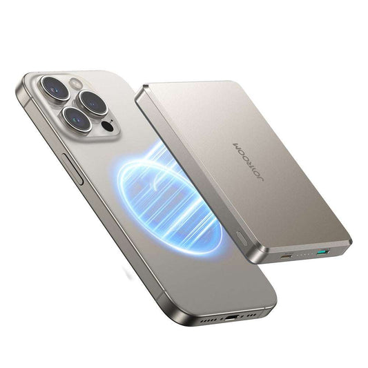 JOYROOM JR-PBM08Pro 20W metal magnetic wireless power bank 10000mAh external battery with ultra-slim aluminum alloy design and dual input ports