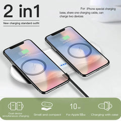 Wireless Charger Dual Mobile Phone Charger - Show Gadgets