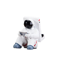 Simple Astronaut Mobile Phone Stand Student Desktop Holder Cute Spaceman Cell Phone Holder Creative Gift Small Desk Decoration - Show Gadgets
