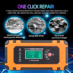 8A Smart Car Battery Fast Charger 12V Charger Automatic Pulse Repair AGM-GEL UK - Show Gadgets