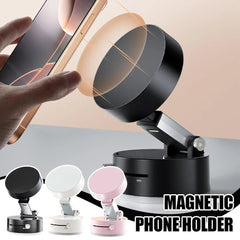 Foldable Magnetic Vacuum Car Phone Holder Foldable Suction Cup With Suction Cup Hands - Free Navigation For Smart Phone - Show Gadgets