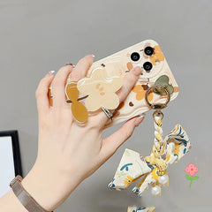 Autumn Leaves And Flowers With Bow Silk Scarf Phone Cases - Show Gadgets