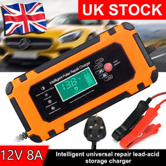 8A Smart Car Battery Fast Charger 12V Charger Automatic Pulse Repair AGM-GEL UK - Show Gadgets
