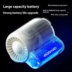 Portable Large Wind Usb Charging Outdoor Sports Construction Site Summer Cooling Portable Small Air Fan For Outdoor Sports Travel Work - Show Gadgets