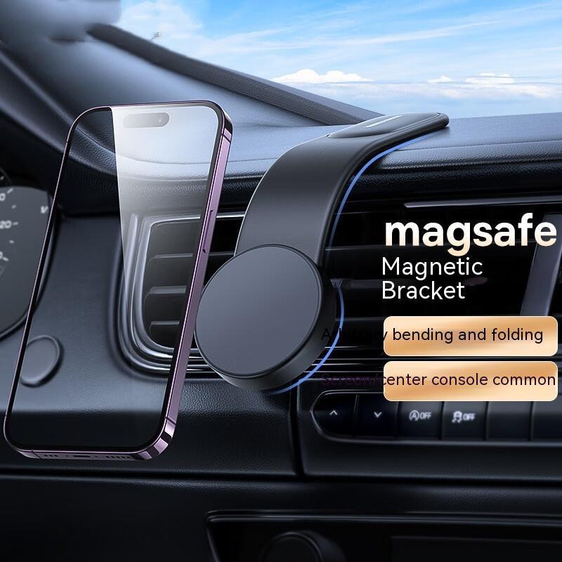 Magnetic Bendable Car Mobile Phone Holder Wireless Charger Phone Holder 15W Car Dash Mount Compatible With Phone - Show Gadgets