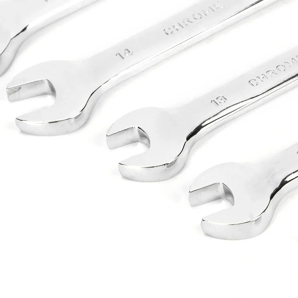 6Pcs Flexible Head Multi Functional Ratchet Conination Spanner Wrench 8 - 17mm Repair Tools Set - Show Gadgets