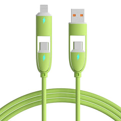 Four-in-one Silicone Fast Charge Data Cable - Show Gadgets