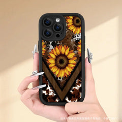 Personalized Leopard Print Sunflower Silicone Phone Case - Show Gadgets