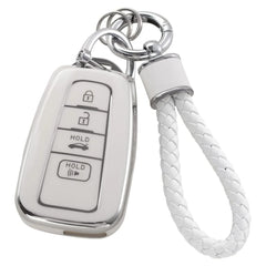 Silver Edge Car Key Cover Cover Matching Car Key Chain Pendant - Show Gadgets