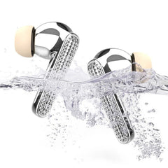 Inlaid With Diamond Electroplated Bluetooth Headset - Show Gadgets