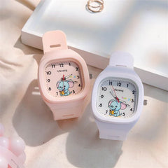 Cute Silicone Trendy Luminous Sports Student Square Good-looking Watch - Show Gadgets