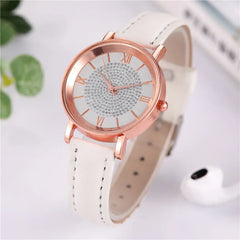 Ladies Fashion Sun Pattern Roman Scale Quartz Watch Watch - Show Gadgets