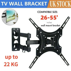 26-55 Full Motion TV Wall Mount Rotation 180 Swivel Bracket 26 32 40 42 50 55 - Show Gadgets