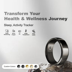 Black Technology Heart Rate, Blood Oxygen, Sleep Monitoring Waterproof Bluetooth Ring - Show Gadgets