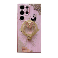 Minimally Designed Diamond Encrusted Butterfly Stand Phone Case - Show Gadgets