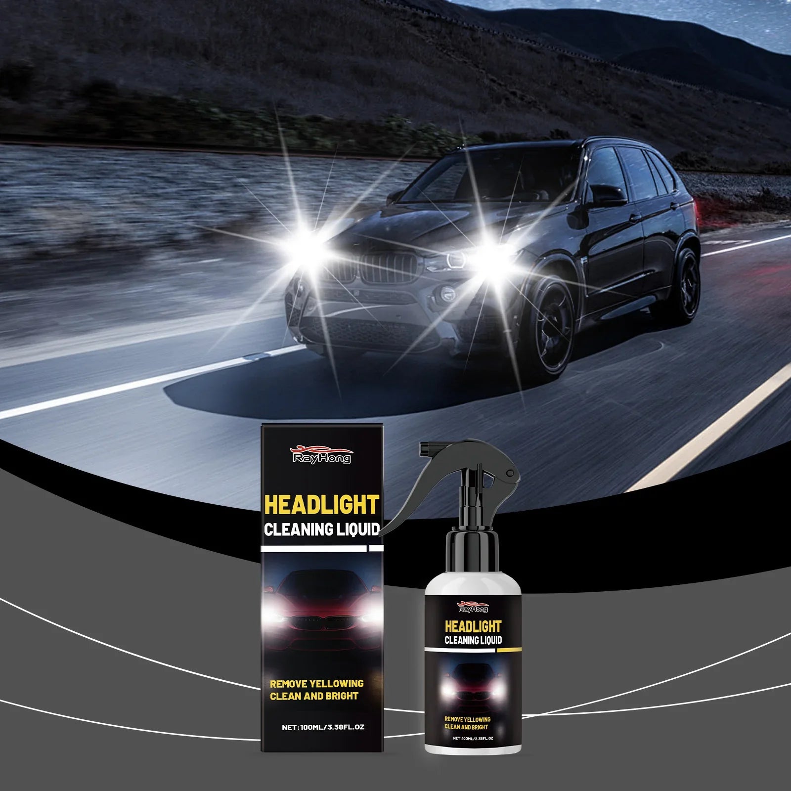 Car Headlight Cleaner Removes Stains And Enhances Brightness - Show Gadgets